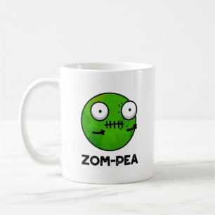 Zom-pea Funny Halloween Zombie Pea Pun Kaffemugg