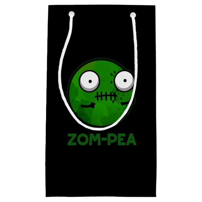 Zom-pea Funny Zombie Pea Pun Mörk BG (Framsidan)