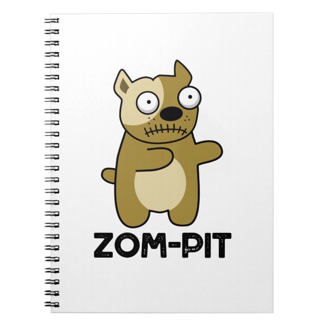 Zom-pit Funny Halloween Zombie Pit Bull Pun Anteckningsbok (Framsidan)