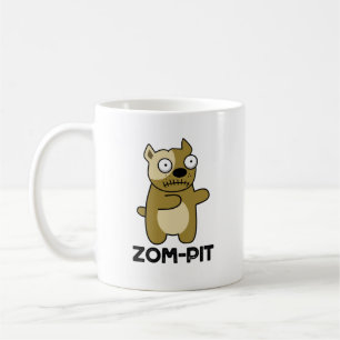 Zom-pit Funny Halloween Zombie Pit Bull Pun Kaffemugg