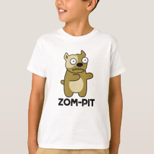 Zom-pit Funny Halloween Zombie Pit Bull Pun T Shirt