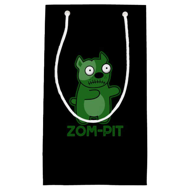 Zom-pit Funny Halloween Zombie Pun Mörk BG (Framsidan)