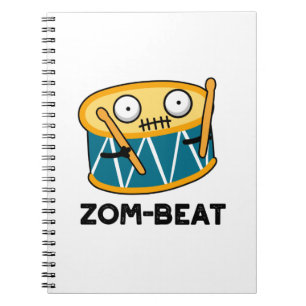 Zom-slag Funny Halloween Zombie Drum Pun Anteckningsbok