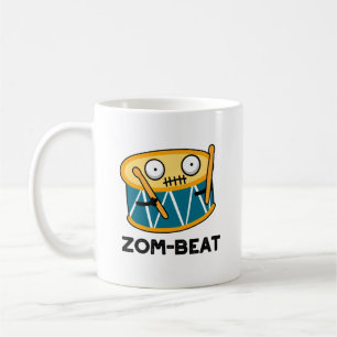 Zom-slag Funny Halloween Zombie Drum Pun Kaffemugg