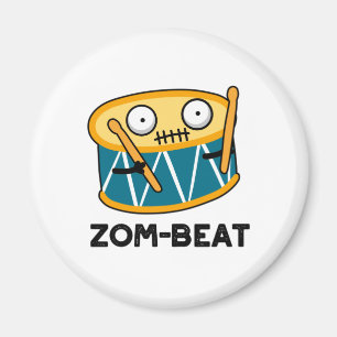 Zom-slag Funny Halloween Zombie Drum Pun Magnet