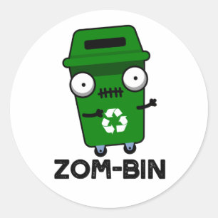 Zom-tunna Funny Halloween Zombie Sopor Tunna Pun Runt Klistermärke
