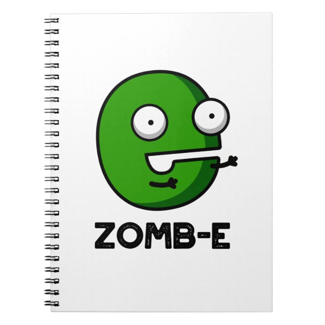 Zomb-E Funny Halloween Zombie Alphabet Pun Anteckningsbok (Framsidan)