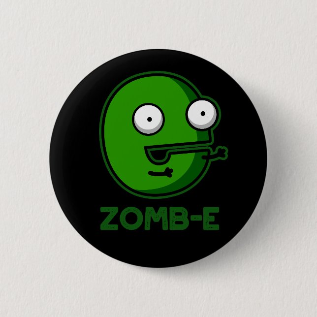 Zomb-E Funny Halloween Zombie Alphabet Pun Knapp (Framsida)
