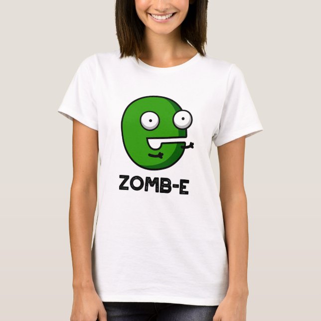 Zomb-E Funny Halloween Zombie Alphabet Pun T Shirt (Framsida)