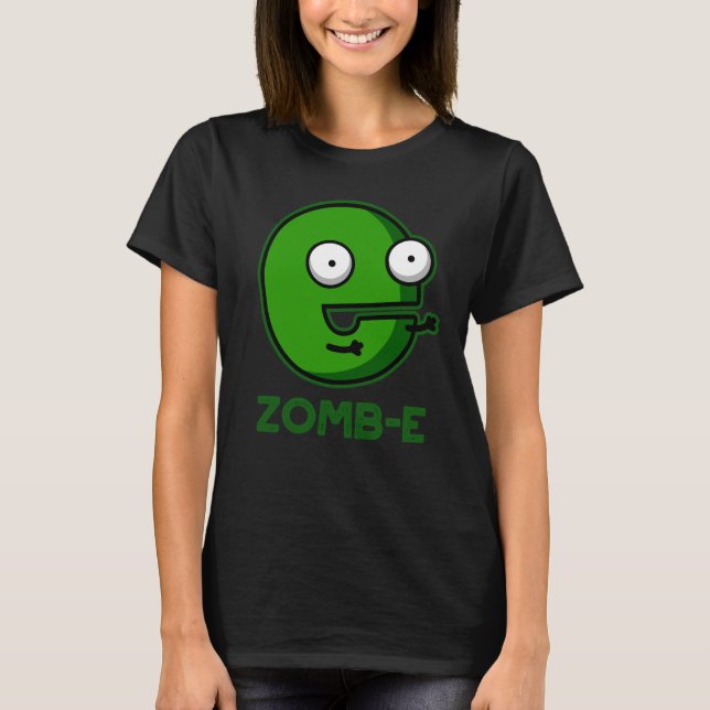 Zomb-E Funny Halloween Zombie Alphabet Pun T Shirt (Framsida)