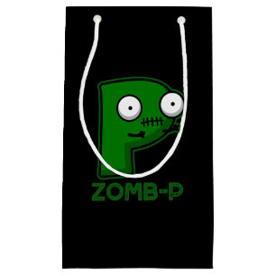 Zomb-P Funny Halloween Zombie Alphabet Pun Mörk BG