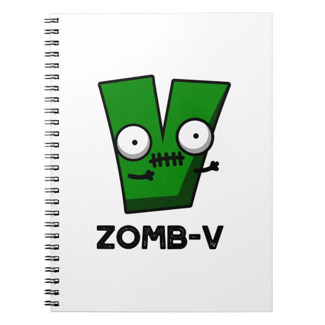 Zomb-V Funny Halloween Zombie Alphabet V Pun Anteckningsbok (Framsidan)