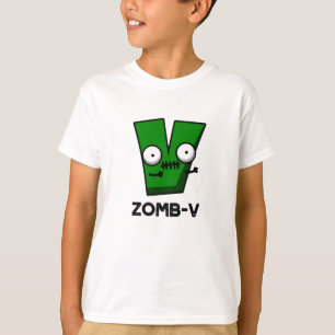 Zomb-V Funny Halloween Zombie Alphabet V Pun T Shirt