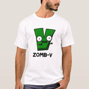 Zomb-V Funny Halloween Zombie Alphabet V Pun T Shirt