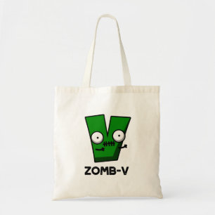 Zomb-V Funny Halloween Zombie Alphabet V Pun Tygkasse