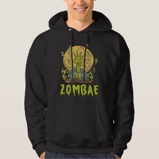 Zombae Zombie Halloween Pojkvän Flicka Par Hoodie