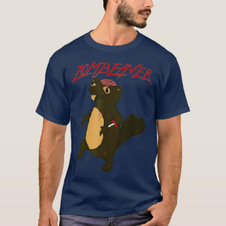 Zombeavers Funny Zombie Beaver Joke Spooky T Shirt
