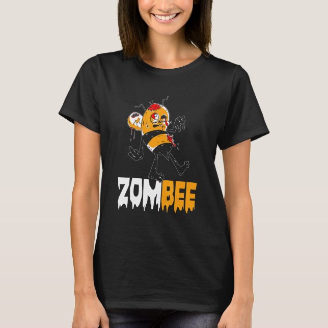Zombee Bee Pun Bee Pollen Bee Keeper Farm T Shirt (Framsida)
