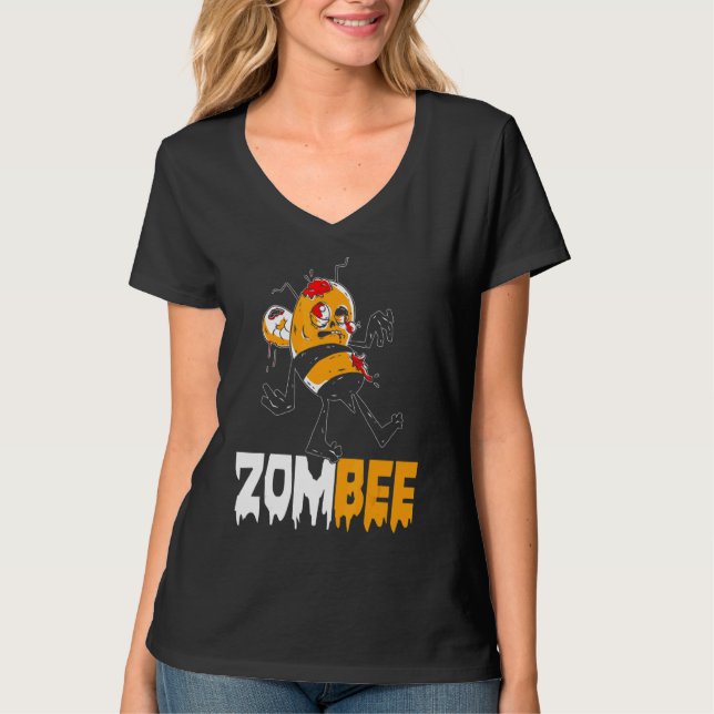 Zombee Bee Pun Bee Pollen Bee Keeper Farm T Shirt (Framsida)