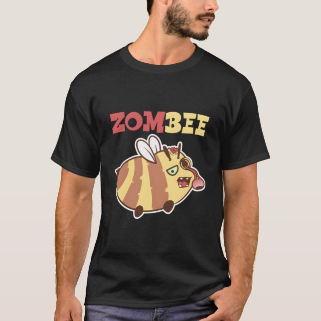 Zombee Bee Zombie Halloween Candy Dead Body Spooky T Shirt (Framsida)