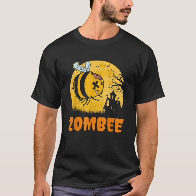 Zombee Funny Zombie Odöda Monster Pun Halloween C T Shirt (Framsida)
