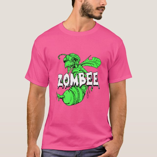 Zombee Halloween Costume Coola Bee Zombie Pun Bee T Shirt (Framsida)
