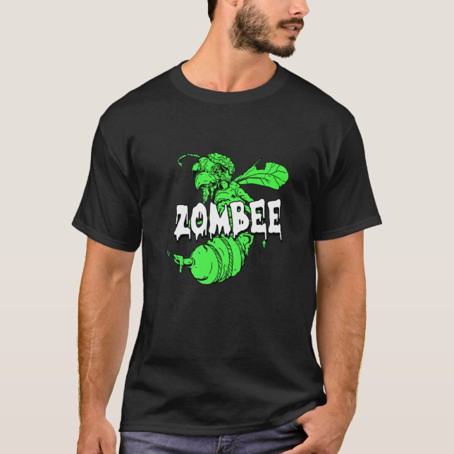 Zombee Halloween-kostym Cool Bee Zombie Puns Biedr T Shirt (Framsida)