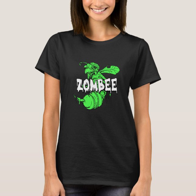 Zombee Halloween-kostym Cool Bee Zombie Puns Biper T Shirt (Framsida)
