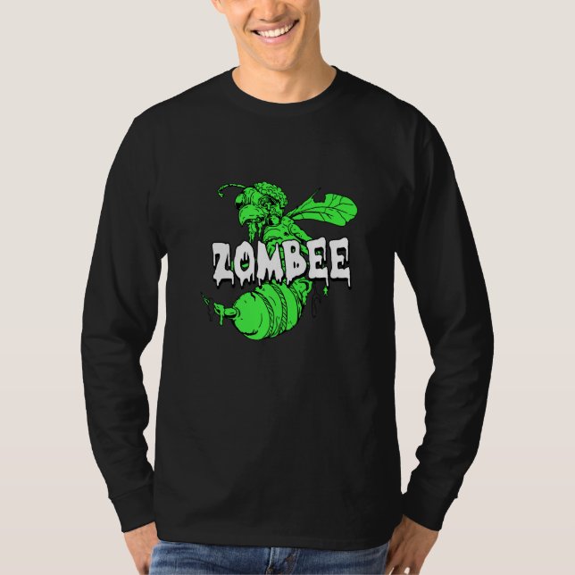 Zombee Halloween-kostym Cool Bee Zombie Puns Biper T Shirt (Framsida)