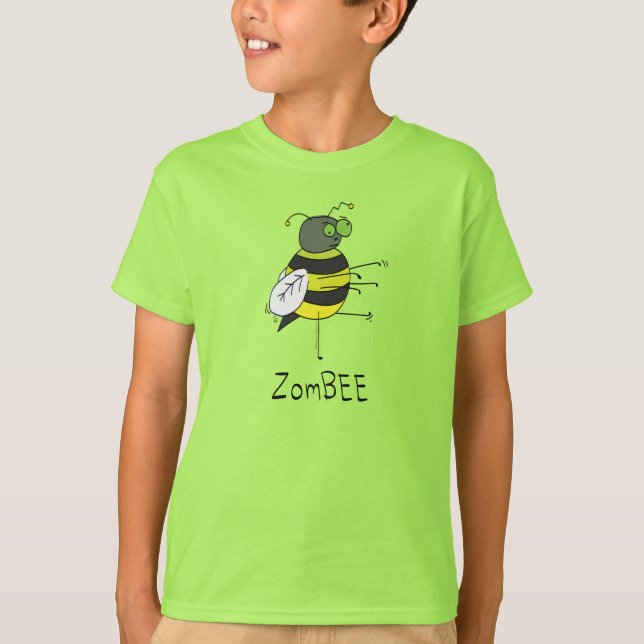 ZomBEE Zombie Bee Posts Barn T-shirt (Framsida)
