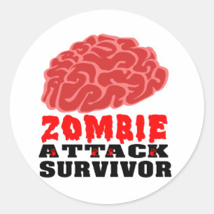 Zombianfallsöverlevande Runt Klistermärke