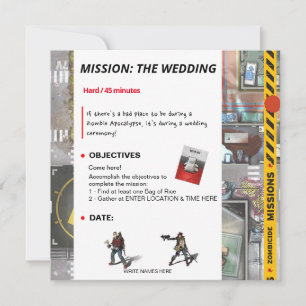 Zombicide Uppdrag bröllopsinbjudan