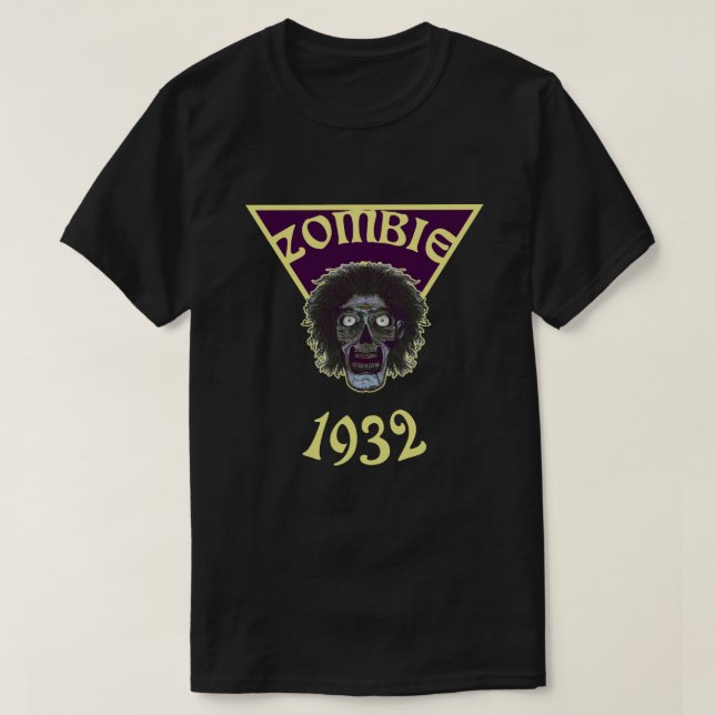 ZOMBIE 1932 Lila Gult T Shirt (Design framsida)