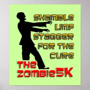 Zombie 5K Rolig Affisch