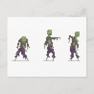 Zombie 8-bitars pixel Art-vykort Vykort