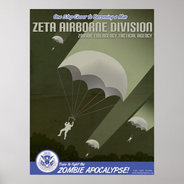 Zombie Agency Airborne Division Poster (Framsidan)