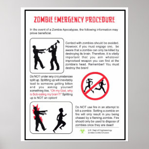Zombie Akut Procedur Poster