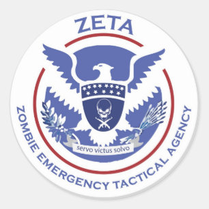 Zombie Akut Tactical Agency Sticker Runt Klistermärke