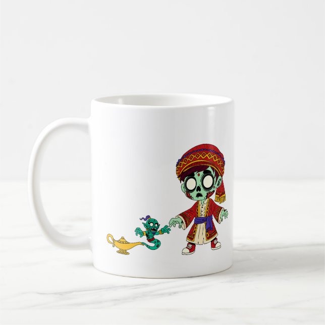 Zombie Aladdin & Zombie Genie Kaffemugg (Vänster)