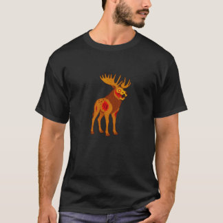 Zombie Älg Djur - Odöd Skrämma Boo Spöke T Shirt