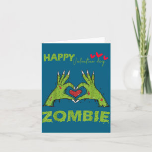 Zombie Alla hjärtans dag Handform En hjärta Hallow Kort