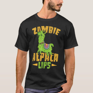 Zombie Alpacalips Lama Alpaca-viskaren T Shirt