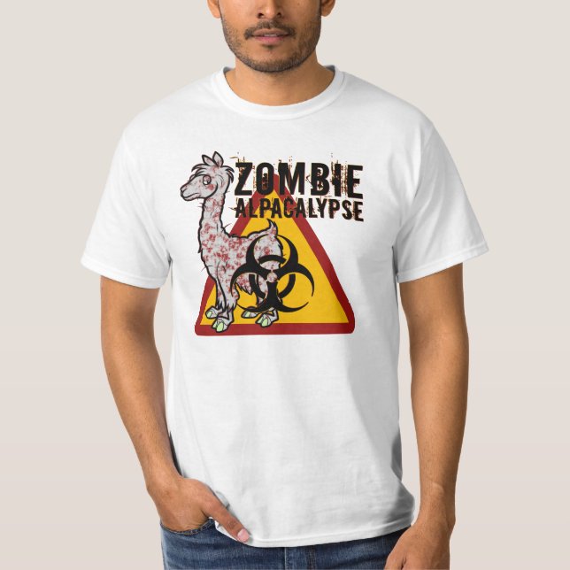 Zombie Alpacalypse Tee Shirt (Framsida)