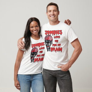 Zombie älskar hjärnljus skjortor t shirt