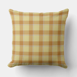 Zombie and Copper Plaid Tan Beige Kudde