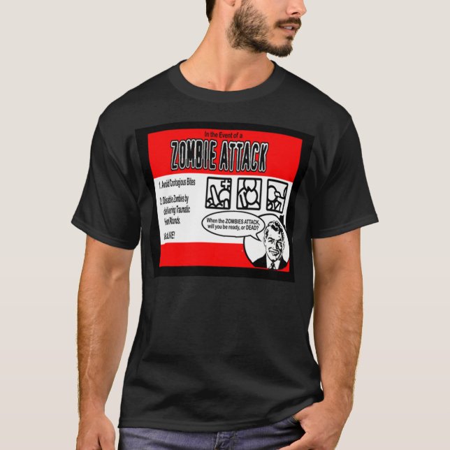 ZOMBIE-ANFALL REGELAR! T SHIRT (Framsida)