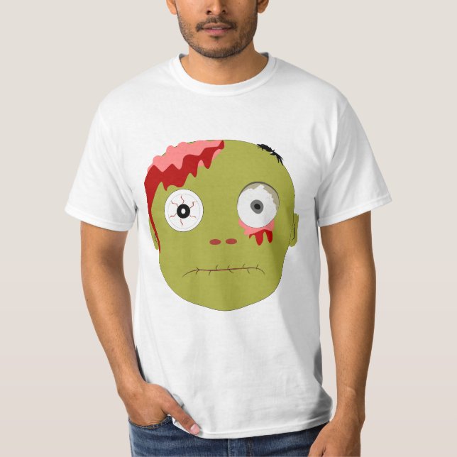 Zombie ansikte Expression T Shirt (Framsida)