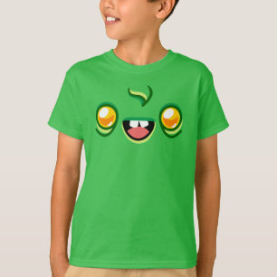 Zombie Ansikte - Glad Hoppojke Grön T Shirt