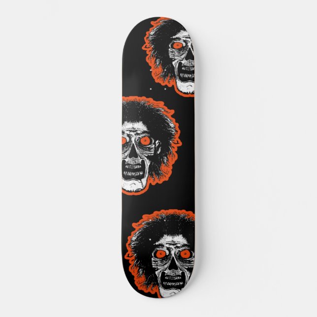 ZOMBIE Ansikte Mini Skateboard Bräda 18,5 Cm (Framsida)