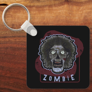 Zombie Ansikte Nyckelring